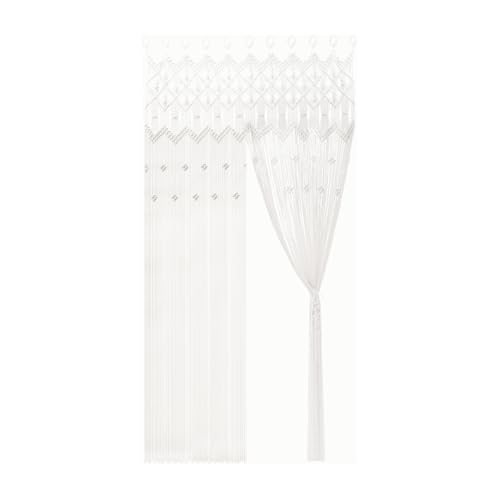 Rideau en macramé bohème 120x195 cm en coton pour fenêtre