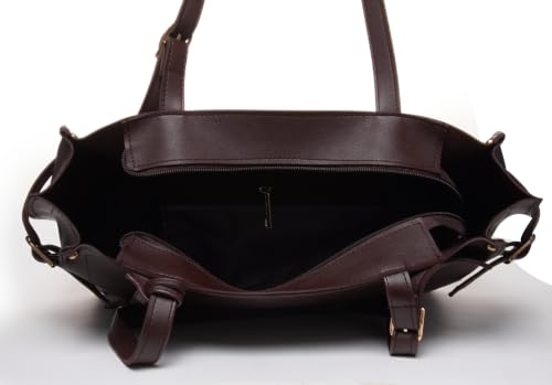 Image of Carrylux Women's Soft PU Tote Bag | Large Single Compartment Shoulder Handbag with Adjustable Strap | Office, College & Casual