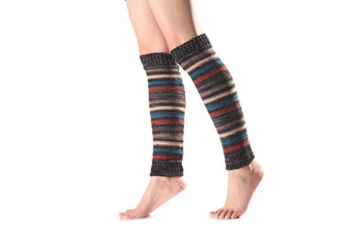 Chaussettes chaudes bottes mode dame en laine rayures lot de 3