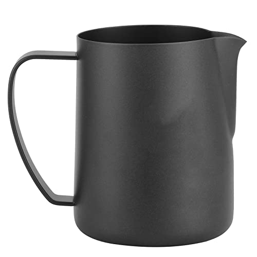 Image of Professional 304 Stainless Steel Milk Frothing Pitcher for Latte Art Barista-Grade Espresso Milk Frother with Matte Black Finish 20 oz Capacity