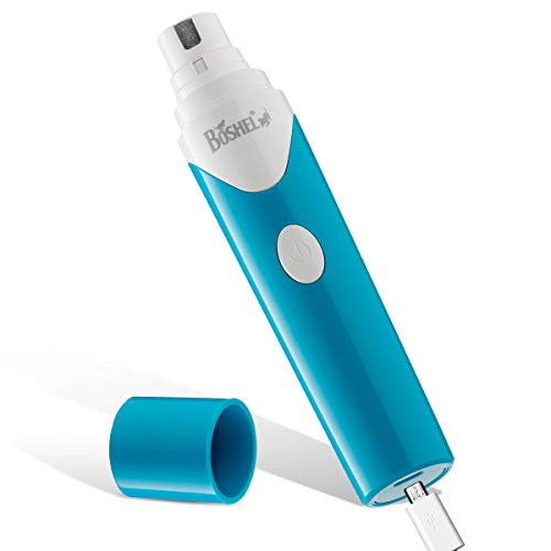 BOSHEL Dog Nail Grinder â€“ Upgraded Low Noise Electric Paws Nail Grinder Tool for Safe Paws Grooming, Trimming & Smoothing for Small & Medium Dogs & Cats - Portable & Rechargeable Pet Nail Grinder