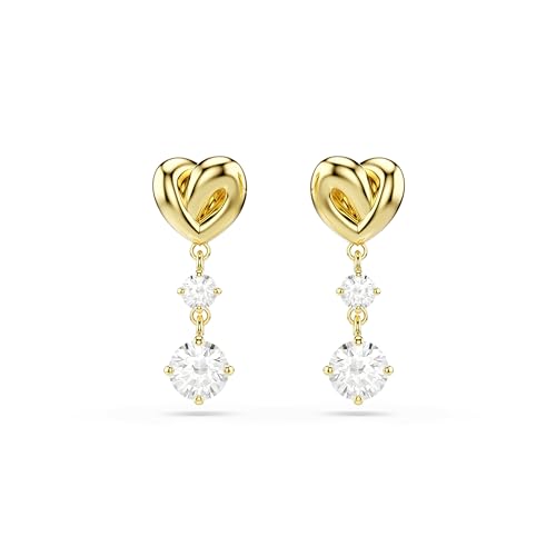 Cœur Swarovski Lifelong collier blanc plaqué ton or pour femme