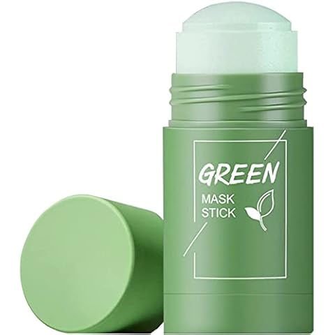 Soskakiist Green Tea Cleansing Mask Stick for Face,Blackhead Removar Clay Mask,Deep Clean Pore for Men and Women,Red Cover