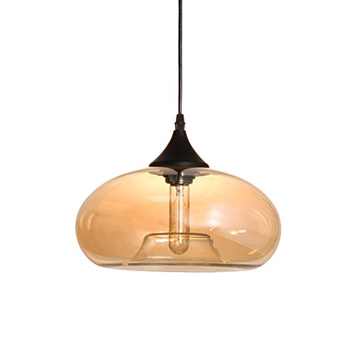 Preisvergleich Produktbild OYIPRO Modern Nordic Pendelleuchte Hängeleuchte Glas Lampenschirm E27 Lampenfassung für Schlafzimmer Wohnzimmer Küche Bar Restaurant