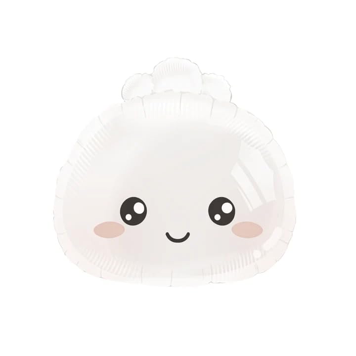 PopFestCo pierogowy balon na baby shower, dekoracja urodzinowa pierogów, kawaii bao kok impreza, mały łuk balonowy, azjatycki baby shower dekoracja