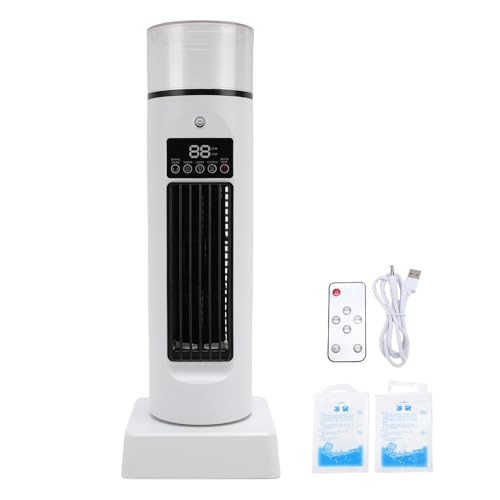 Marhynchus Acondicionadores de Aire Portátiles Ventilador de Aire Acondicionado Portátil, Enfriador de Escritorio sin Cuchillas Ajustable de 6 Velocidades con Luz Nocturna de 7 Colores y