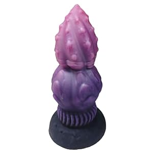 19 CM Dicker Dildo, Riesen Monster Dildo, geknotete Dildos mit Saugnäpfen, lila Fantasy Sexspielzeug für Hands-Free Play, dicke Silikon Anal Dildos für Frauen, Männer, Paare