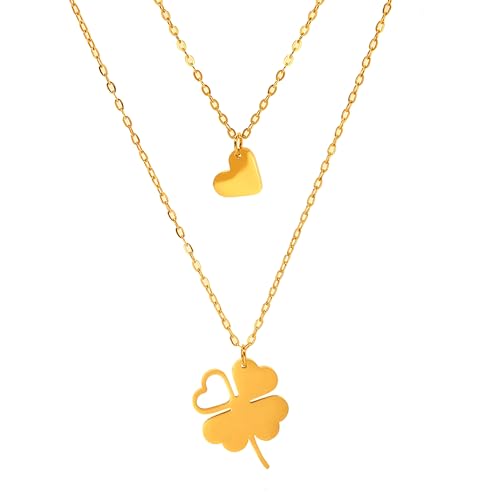Collier trèfle argent pour femme et fille avec pendentif minimaliste style Alhambra