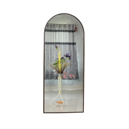 Image of Quality Glass Modern Elegance Semi Circle Wall-Mounted Mirror Metal Framed Wall Mirror Bathroom Mirror Living Room Mirror Home Decor Mirror 24 x 60 Inches Color Antique Gold MF 89