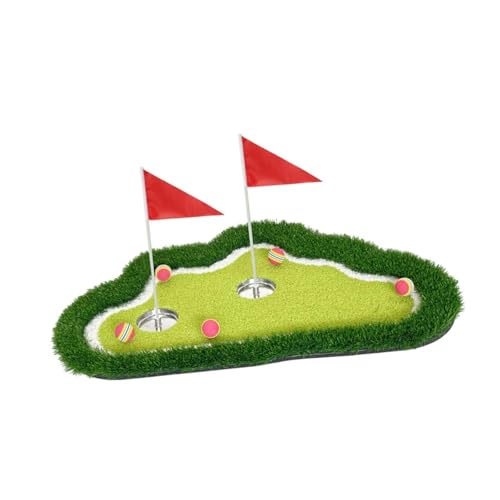 YIJU Floating Golf Putting Mat Hitting Mat with Ball and Flags Portable Chipping Green Game Set for Game Outdoor Sports Lake