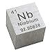 COYOUCO Niobium Cube 10mm 99.9% Nb Metal for Element Collections Lab Experiment Material Hobbies Simple Substance Block Display DIY,Metal