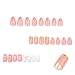 Spring French Press On Nails Medium Square White Fake Nails 3D Pink Flower Nail Press Ons With Gold Pearl Design Gold Nail Tip False Nails Summer Stick On Nails Full Cover Glue On Nail For Women