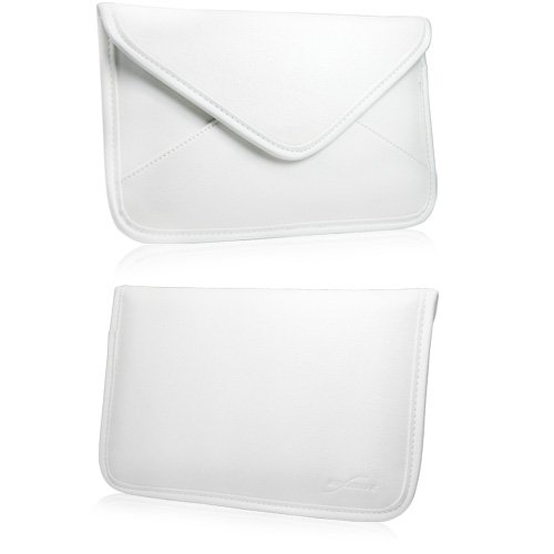 BoxWave Case Compatible with Sky Devices Sky Kid 1 - Elite Leather Messenger Pouch, Synthetic Leather Cover Case Envelope Design - Ivory White3