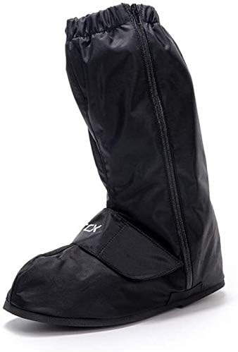 Waterproof Silicone Shoe Covers for Cycling & Motorcycle – Rainproof Safety Gaiters for Medium Size Black Shoes – Durable, Non-Slip, Easy to Clean