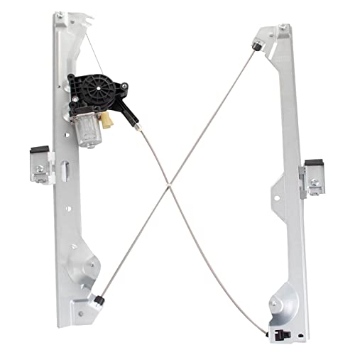 Image of TRQ Power Window Regulator w /Motor Rear Passenger Right RH for Chevy GMC Cadillac