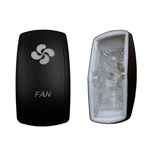 Image of Laser Etched Backlit Switch Cover Cap for Car Boat Dashboard Rocker Switch