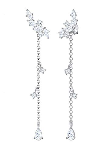 Preisvergleich Produktbild Elli Ohrringe Hänger Tropfen Marquise Zirkonia 925 Silber Goutte
