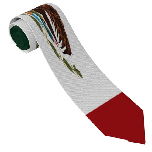 Mexican Flag Portable And Comfortable Skin Friendly Men'S Silk Tie3