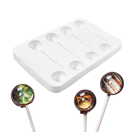 Lollipop - Molde de silicona antiadherente para piruletas de 8 capacidades, molde para piruletas de chocolate, queso y piruletas