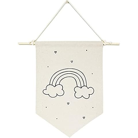 Hanging Wall Canvas Banner for Baby Girl, Baby Boy, Nursery, Teen and Kids Room Cover