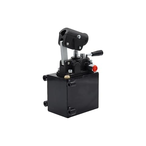 Double Acting Hydraulic Piston Hand Pump with Release Knob, Hand Operated Hydraulic Pump 3/8" NPTF Ports (1.5 CID 1 Qrt Tank (0.27 Gal)) Cover