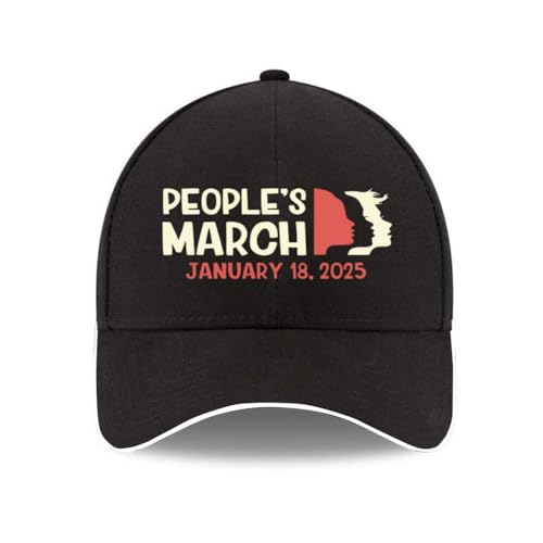 Adult's Fashion Digital Printed Baseball Hat,The People’s March January 18 2025 Women's March Baseball Caps Gifts for Dad Beach Cap Black
