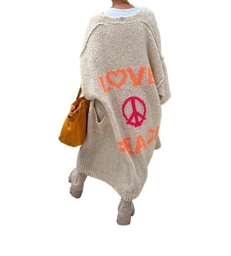 ONDIAN Knitted Cardigan Women Striped Patchwork 2024 Loose Long Outerwear Sweater Coat Soft Cover Up Fashion Streetwear