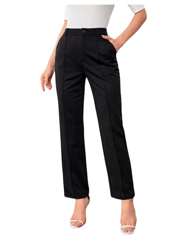 SweatyRocks Women's Vintage Plaid Casual Pocket Pants with Drawstring Elastic Waist3