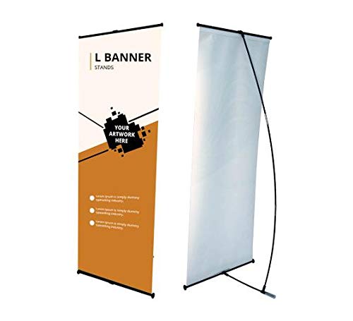 BANNER BUZZ MAKE IT VISIBLE L Banner Stand, Tradeshow Event Display Vertical Sign Holder, Outdoor Advertising Banner Stand with Carrying Bag - 2\' Width X 5.33\' Height (Graphic with Hardware)