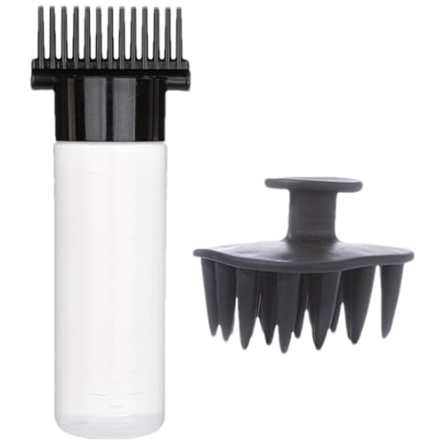Botella Aplicadora de Peine para el Cabello | Dispensador De Capilar,Peine Aplicador Para s | Aplicador De Multifuncional Masajeador Del Cuero Cabelludo Tinte Peluquería Mujeres