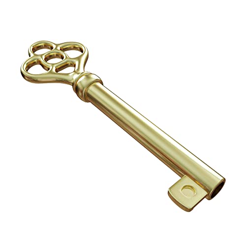 Ky-3Ab Brass Plated Hollow Barrel Skeleton Key For Antique, Vintage And Old Cabinet, Drawers Grandfather Clocks (1) #TOP2