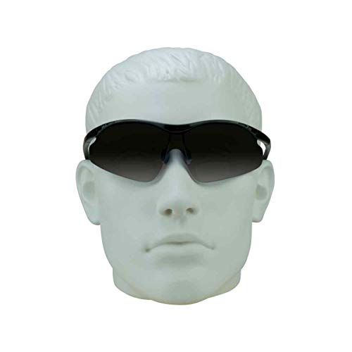 proSPORT Óculos de sol bifocais + 3.00 lentes fumê armação preta masculina e feminina semi aro envol
