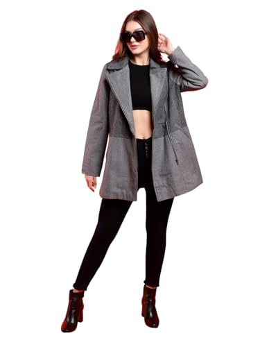 Image of KOTTY Womens Cotton Blend Standard Length Elegant Style Coat - Classic Style with Modern Detailing
