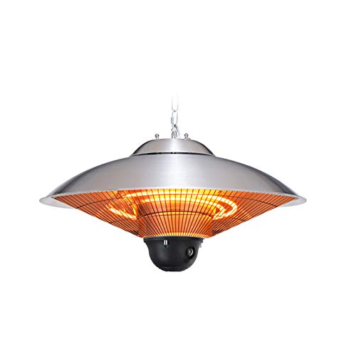 2500W elektrische Häng Heizpilz, Decken heizstrahler terrasse, Innen Terrassenheizer, wasserdicht IP44, mit Fernbedienung für Outdoor Garden