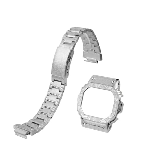 Boîtier DW-5600 acier inoxydable gravé pour customiser montre Casio GW-M5610