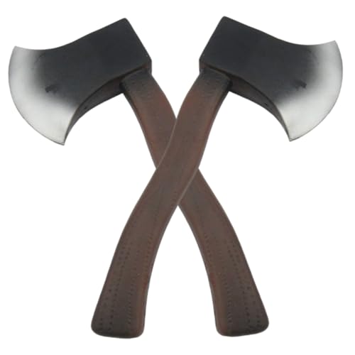 2Pcs Axes 11x4.9 Realistic Foam Axe Hatchet Halloween Costumes for Halloween Costume Party