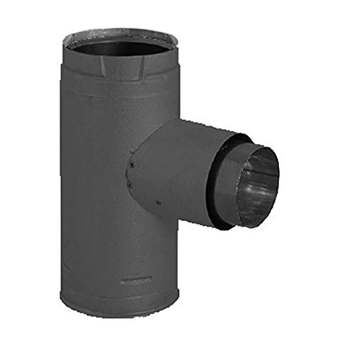 PelletVent Pro 3 inch to 4 inch increaser adapter tee with clean-out cap