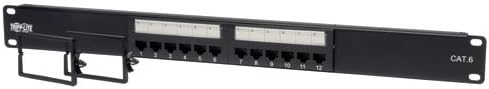 Tripp Lite 12-Port Cat6 Patch Panel 568B 110 Punch Down RJ45 1URM TAA GSA (N252-012), Black - Image 4