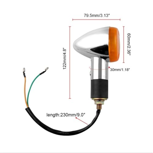 Feu arrière frein clignotants ambre moto universel optique signalisation - 2