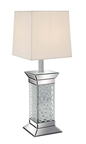Deco 79 79296 Wood Glass Table Lamp, 28"