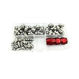 ABOOFAN 61 Stück Schmiernippel M8/m10 Gerader Kopf mit Flachkopf Fettpressen Mundstück für Werkstatt und Maschinenpflege