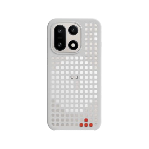 OnePlus 15 Magnetic Case - Gray | Customizable Grid Design | Breathable Hole Pattern | Shockproof Protection | N52 Strong Magnetic Ring | Slim Fit Cover