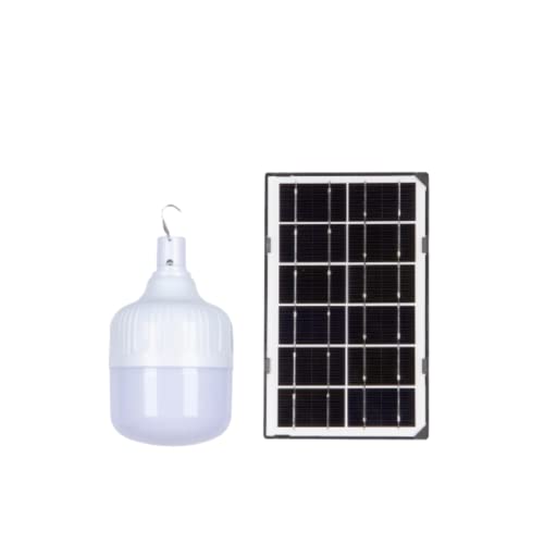 Jandei - Bombilla de LED Solar Portatil 50W 6500K Lampara solar. Perfecta para Exteriores, Jardines, Terrazas.