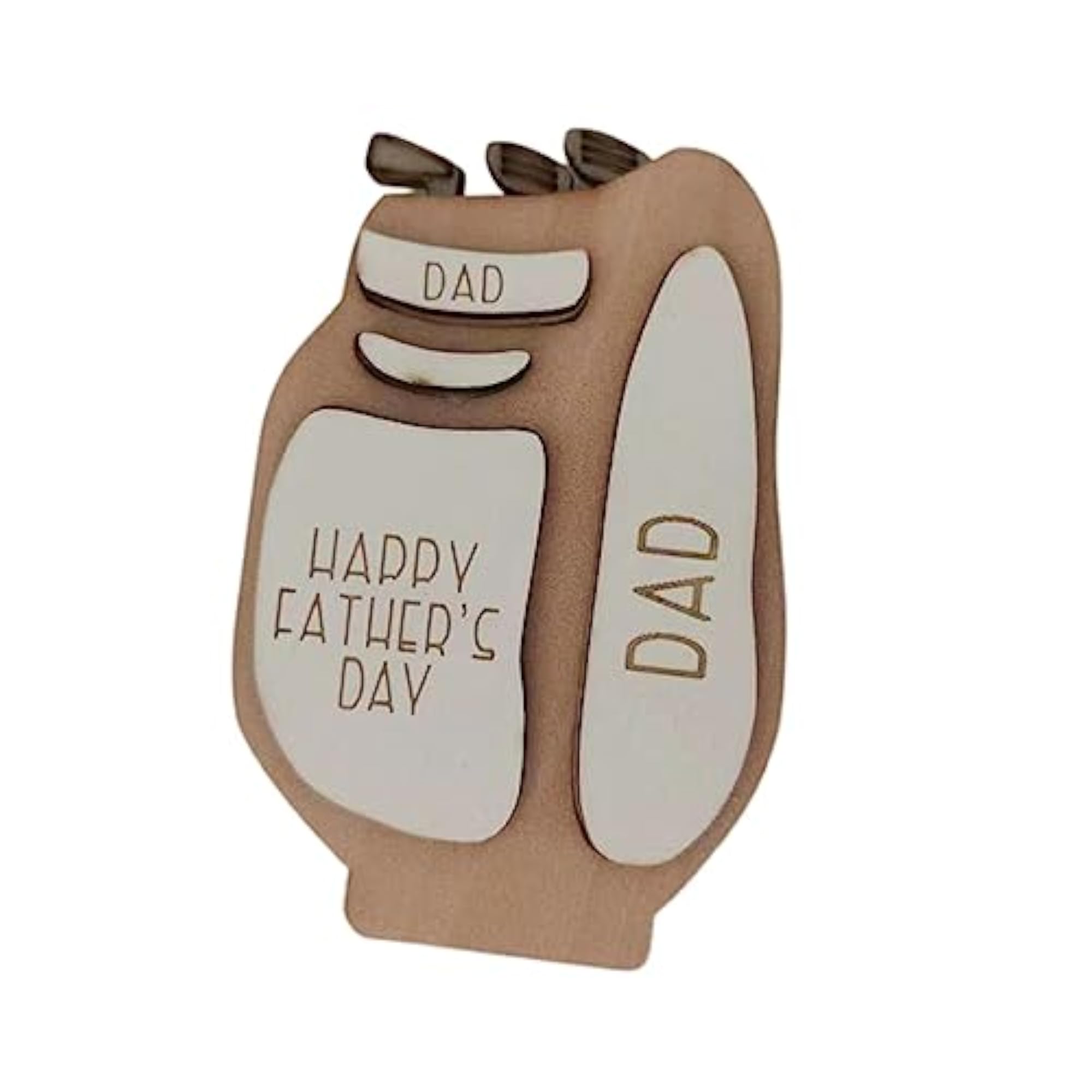 Father's Day Wood Color Money Clip Wallet Gift