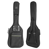 PPOPPO Bass Guitar Gig Bag & Electric Bass Guitar Case with Neck Fixed Strap, 0.35' Padding, Water-Resistant Oxford Fabric, Soft Guitar Backpack Case with Adjustable Shoulder Straps & Back Hanger Loop