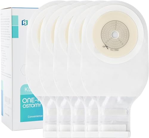 20 PCS Ostomy Bags, One Piece Drainable Colostomy Pouch for Ileostomy Stoma Care, Cut-to-Fit