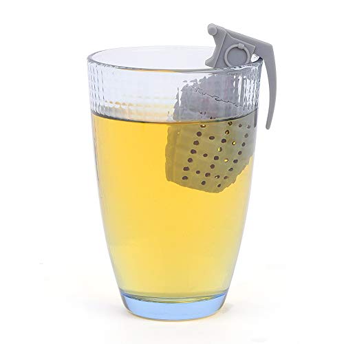 Loose Leaf Tea Infuser, Silicone Tea Strainer, Special Grenade Shaped Tea Filter For Brewing Loose Leaf Tea Or Coffee Dishwasher Safe Cute Tea Infuser Gift Set(Grey) #TOP2