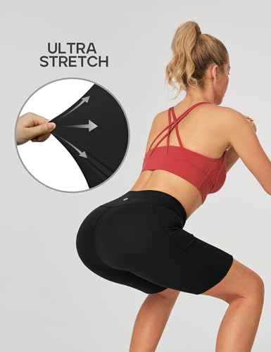 Heathyoga 8" Biker Shorts Women with 3 Pockets Tummy Control Workout Shorts Women Atheltic Spandex Shorts for Yoga Gym4