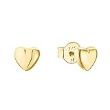 Kleine Ohrstecker für Mädchen von der Schmuck-Marke Amor. Die Mädchenohrringe wurden aus hochwertig glänzendem 375 Gold gefertigt