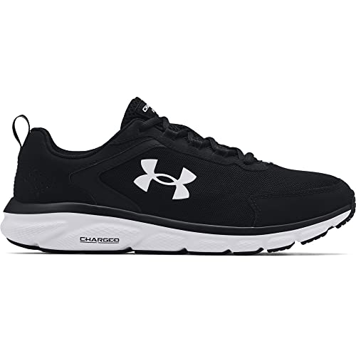 Under Armour Tênis de corrida masculino Charged Assert 9, Preto/branco, 10.5 X-Wide